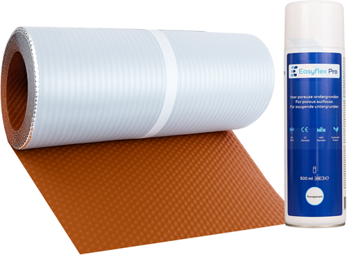 Aluminium Easyflex Loodvervanger Rood 300 mm 5 meter + Easyflex Primer