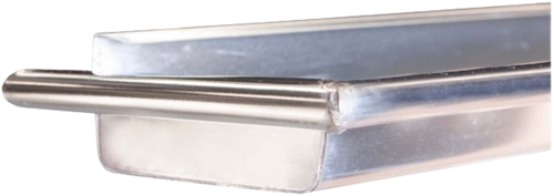 Bakgoot Zink B37 | Met ingesoldeerd Kopschot met Kraal Links | Lengte: 3 meter