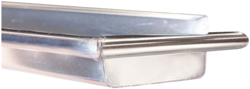 Bakgoot Zink B37 | Met ingesoldeerd Kopschot met Kraal Rechts | Lengte: 3 meter