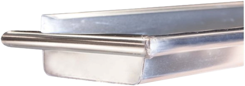 Bakgoot Zink B44 | Met ingesoldeerd Kopschot met Kraal Links | Lengte: 3 meter