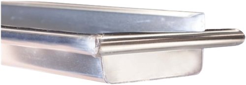 Bakgoot Zink B44 | Met ingesoldeerd Kopschot met Kraal Rechts| Lengte: 3 meter