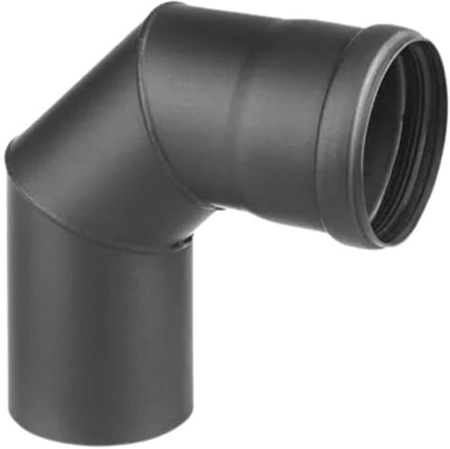 Bocht 90° Zwart Pellet Ø80 mm