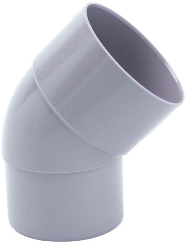 Bocht Pvc Grijs Ø70 mm 45° Lv/Vs Mof/Verjongde Spie