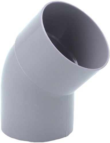 Bocht Pvc Grijs Ø80 mm 45° Lv Mof/Spie