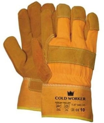 Brandhandschoen Splitleder Gele Kap