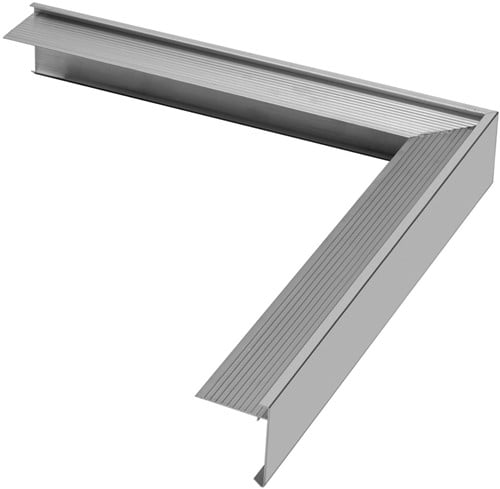 Daktrim Aluminium | 60x45 mm | Buitenhoek 500x500 mm