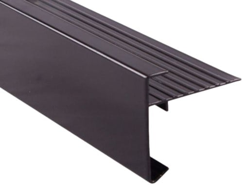 Daktrim Aluminium | 60X64 mm | Lengte a 2,5 meter | Zwart RAL9005