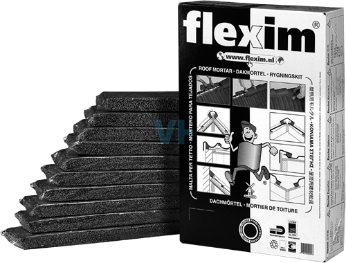 Flexim dakmortel zwart 20L – kant-en-klare mortel voor nokvorsten en dakpannen | Flexim