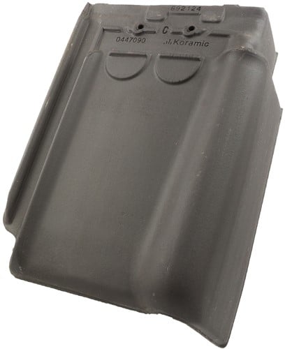 Koramic Tuile Du Nord 44 Blauw Gesmoord Gevelpan Rechts