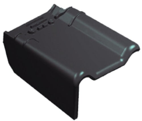 Monier Postel Orage Gevelpan Links | Engobe Antraciet Vol Donker