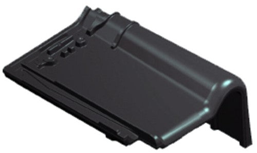 Monier Postel Orage Gevelpan Rechts | Engobe Antraciet Vol Donker