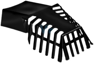 PE Bladvanger 60x80 mm Zwart t.b.v. Kiezelbak – ZKTech