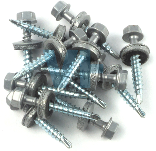 Plaatschroef Verz Ral 9006 4.9X35 (50 stuks)