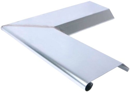 PREFORM Buitenhoek | Deklijst D125 | Zink Klik | Muurdikte 100 - 125 mm