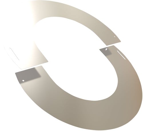 Rozet 0° | TBV Dubbelwandig RVS Ø80 mm | TBV Enkelwandig Ø130 mm