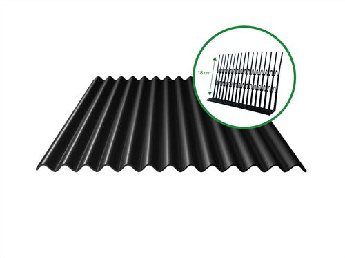 Solarguard® Pro Vogelwering TBV Golfplatendak | 1620 Universele Clips | 18 Cm kammen | Set 300 Meter