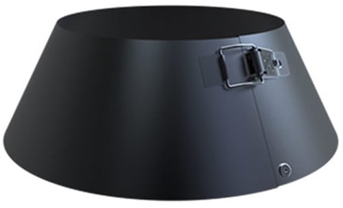 Stormkraag Ral9004 Dubbelwandig Ø80 mm | TBV enkelwandig Ø130 mm