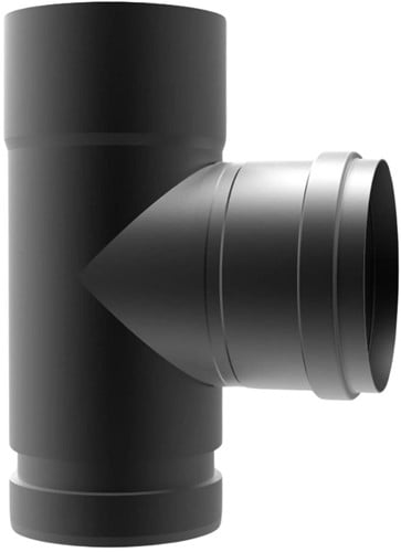 T-Stuk 90° Vrouw-Vrouw Mat Emaille Ø80 mm