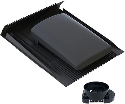 Universele Lage Ventilatiepan Antraciet 125 mm