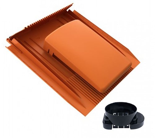 Universele Lage Ventilatiepan Rood 100 mm