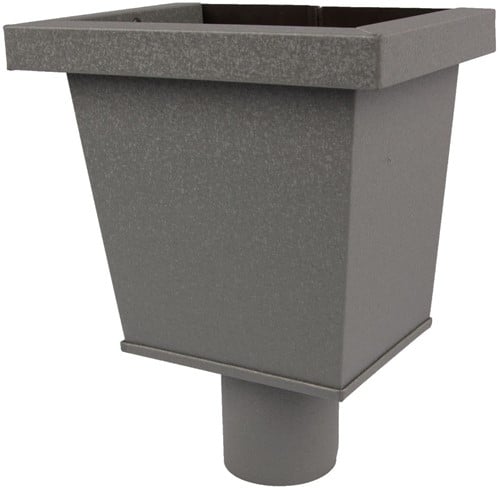 Vestis Aluminium Regenpijp 3D RAL 7037 Vergaarbak Junior | ø80 mm