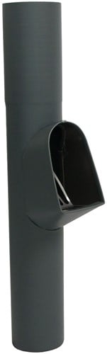 Vestis Aluminium Regenpijp K2 Mat Lei Grijs Bladvanger met RVS Rooster | ø80 mm