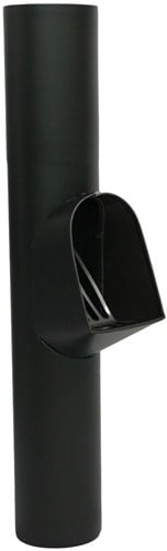 Vestis Zwarte Bladvanger met RVS Rooster | K2 Mat Grafiet Zwart | ø80 mm