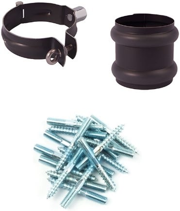 Zink Noir Combi| Ø82 mm | M10 Beugel + Dubbele Wrong + Bevestiging