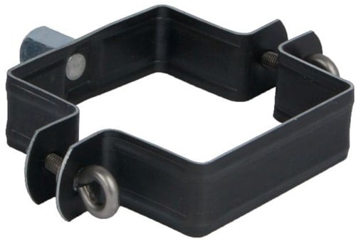 Zink Noir Vierkant Beugel Combimoer M10 | 80 x 80 mm