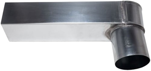 Zinken Stadsuitloop Ø100 mm 60x100 mm Met Rand – ZKTech