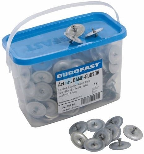 Zu Parker 5X25 mm+Drukverdeelplaat Ø40 mm 250 Stuks